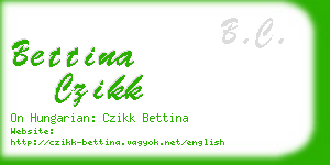 bettina czikk business card